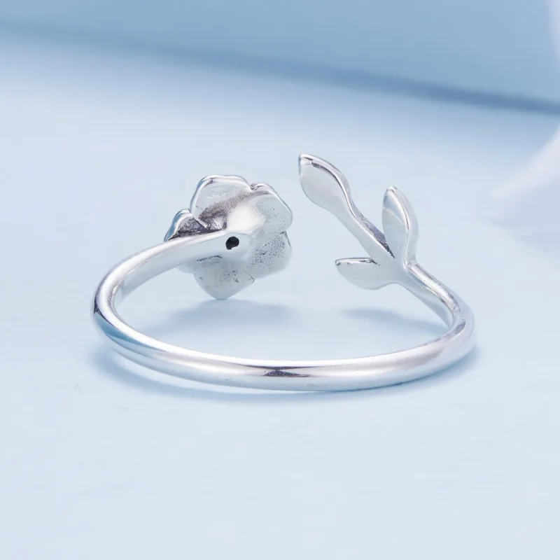 (imagine pentru) Inel deschis cu floare în stil Pandora - BSR394 - Vizualizare 4