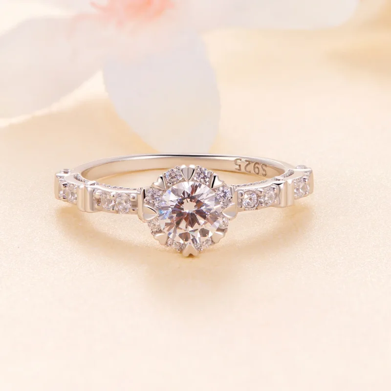 (imagine pentru) Inel Moissanite Exquisite de stil Pandora - MSR023 - Vizualizare 3