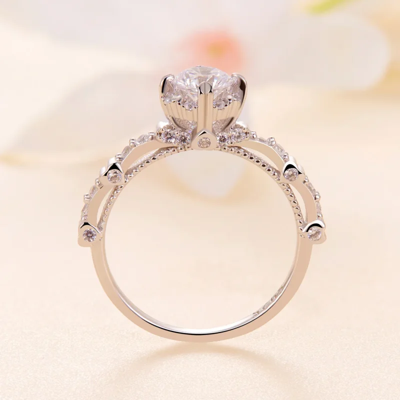 (imagine pentru) Inel Moissanite Exquisite de stil Pandora - MSR023 - Vizualizare 4