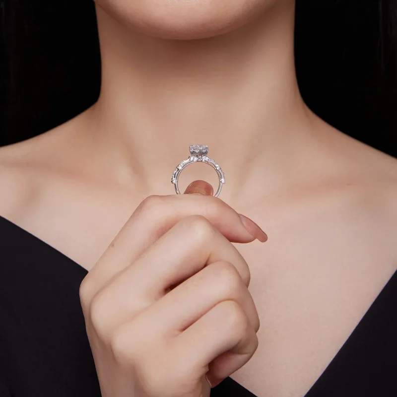 (imagine pentru) Inel Moissanite Exquisite de stil Pandora - MSR023 - Vizualizare 6