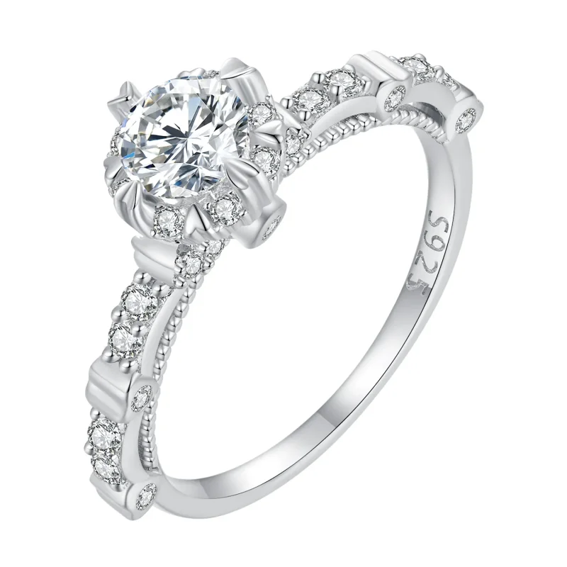 (imagine pentru) Inel Moissanite Exquisite de stil Pandora - MSR023 - Vizualizare 8