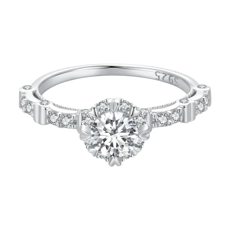 (imagine pentru) Inel Moissanite Exquisite de stil Pandora - MSR023 - Vizualizare 9