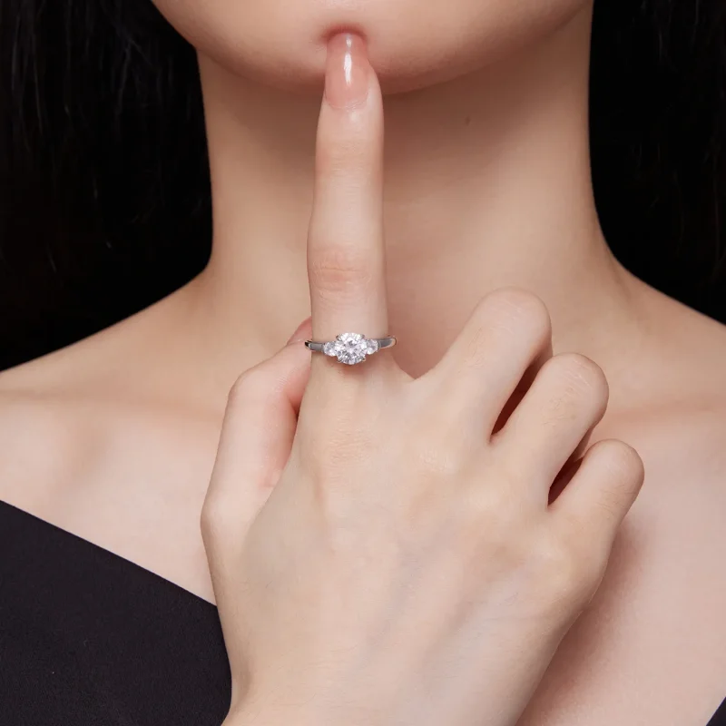 (imagine pentru) Inel Moissanite Exquisite în stilul Pandora - MSR022 - Vizualizare 6