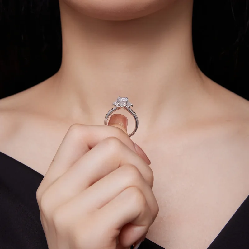 (imagine pentru) Inel Moissanite Exquisite în stilul Pandora - MSR022 - Vizualizare 7