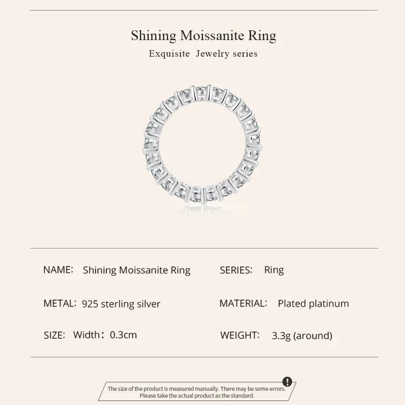 (imagine pentru) Inel Moissanite Pandora Style Lucitor (Un certificat) - MSR020 - Vizualizare 2