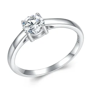 (imagine pentru) Inel Moissanite strălucitor în stil Pandora (un certificat) - MSR005