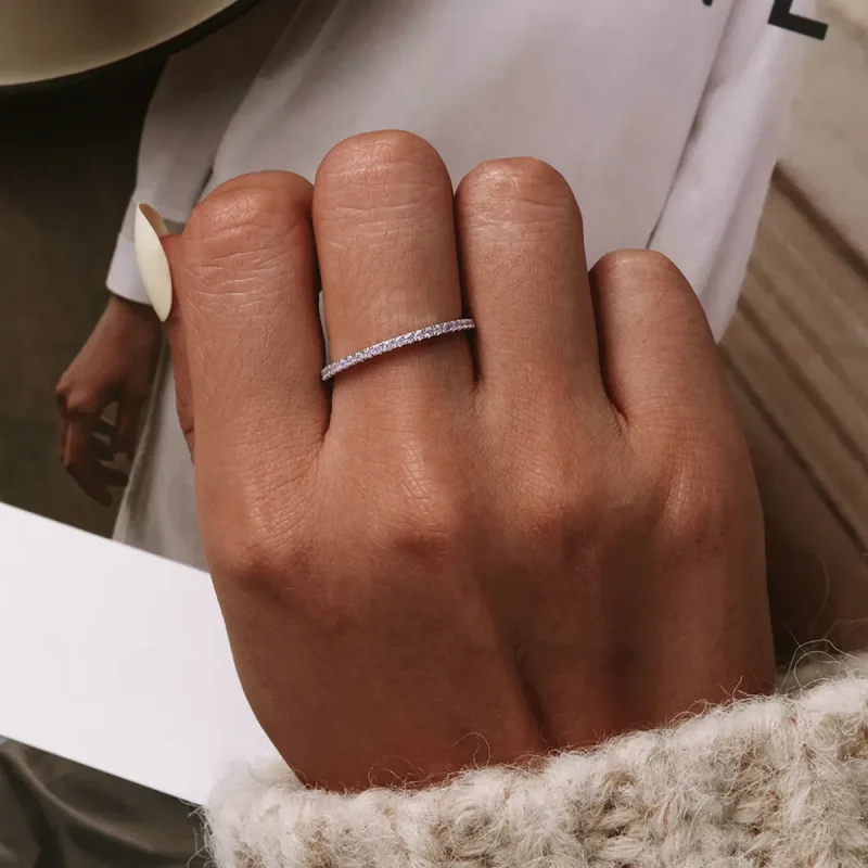 (imagine pentru) Inel Pandora cu diamant roz în stil - SCR066-J - Vizualizare 2