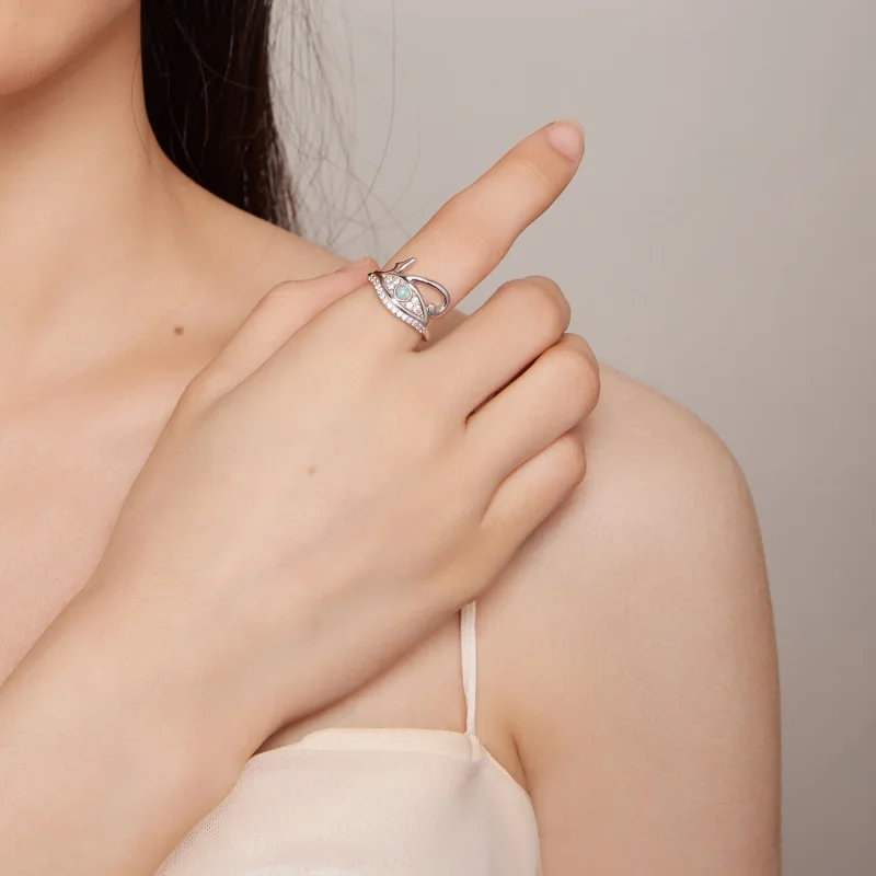(imagine pentru) Inel Pandora cu stil Zircon Ochiul lui Horus - BSR403 - Vizualizare 6