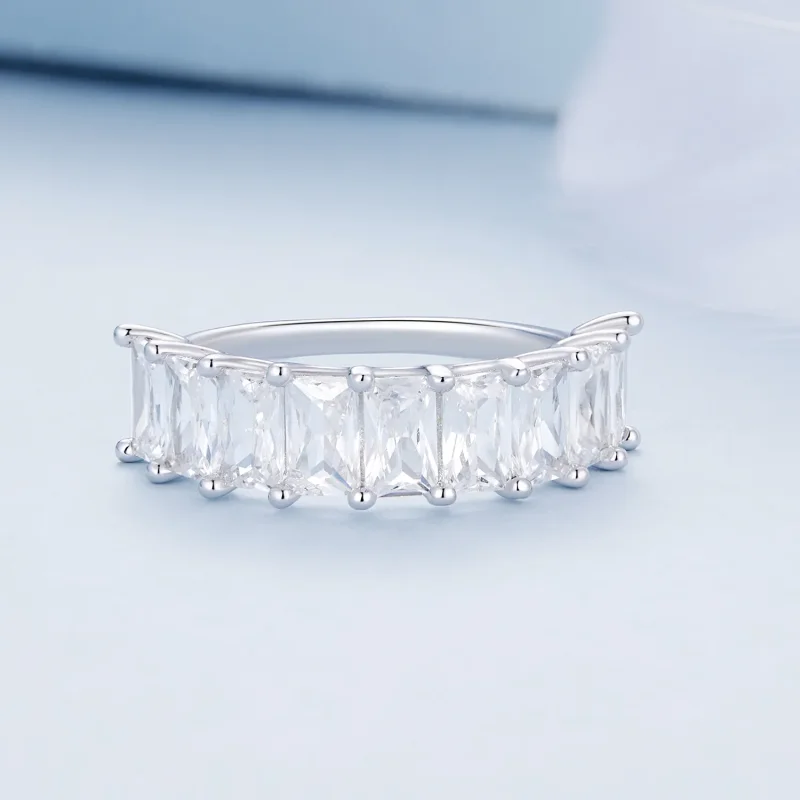 (imagine pentru) Inel Pandora stil, cu zirconiu strălucitor - BSR409 - Vizualizare 3