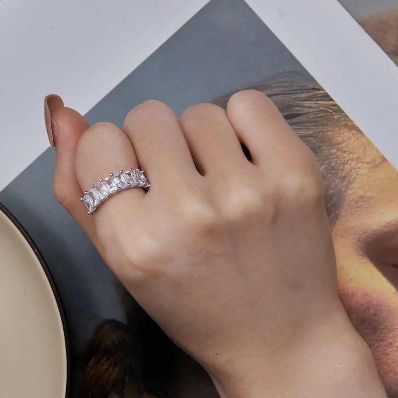 (imagine pentru) Inel Pandora stil, cu zirconiu strălucitor - BSR409 - Vizualizare 7