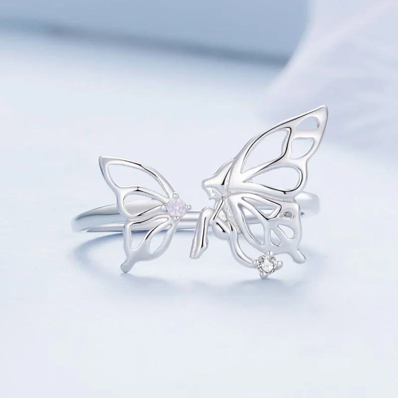 (imagine pentru) Inel Pandora stil fluture elf - BSR484-E - Vizualizare 3