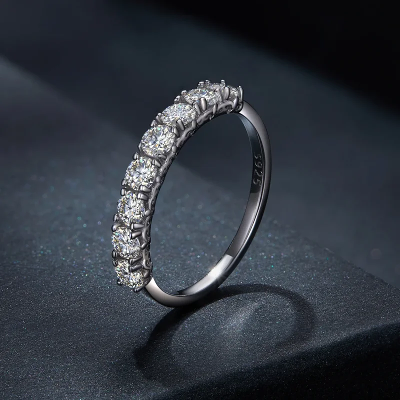 (imagine pentru) Inel Pandora Style cu model Moissanite (Un certificat) - MSR015 - Vizualizare 2