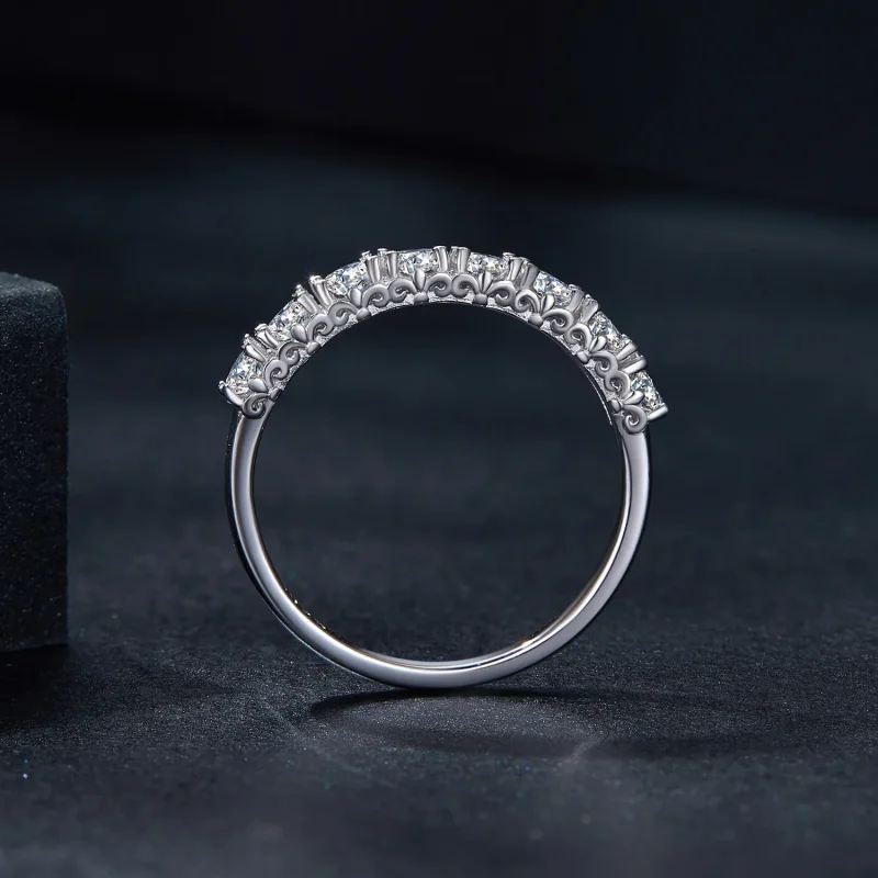 (imagine pentru) Inel Pandora Style cu model Moissanite (Un certificat) - MSR015 - Vizualizare 3