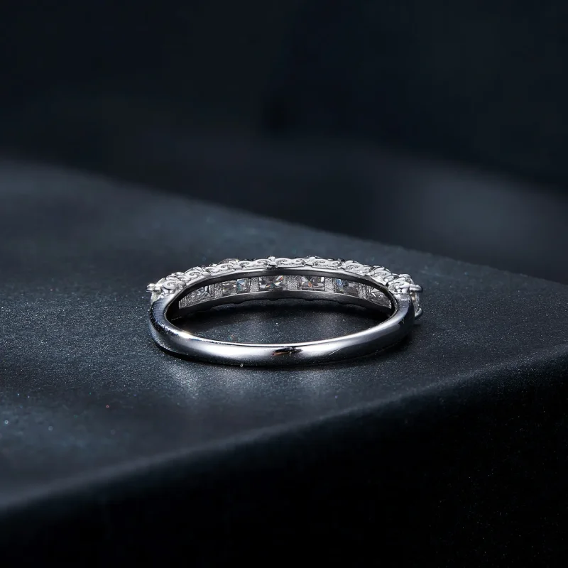 (imagine pentru) Inel Pandora Style cu model Moissanite (Un certificat) - MSR015 - Vizualizare 5