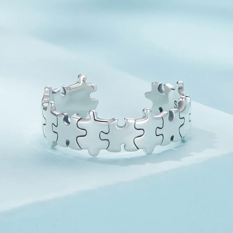 (imagine pentru) Inel puzzle stil Pandora - SCR925 - Vizualizare 3