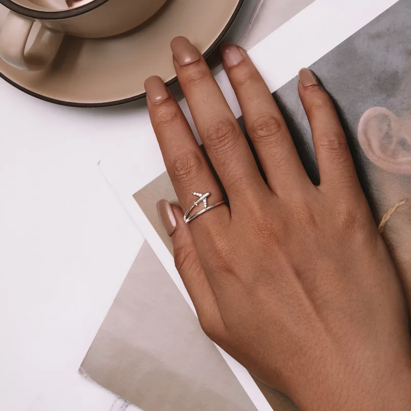 (imagine pentru) Inel stil Pandora cu avion - SCR967 - Vizualizare 4