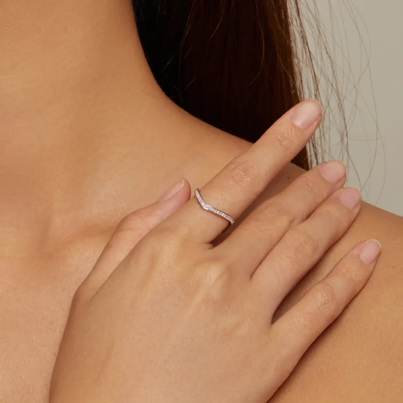 (imagine pentru) Inel stil Pandora cu forma de os dorință roz - SCR945-PK - Vizualizare 4