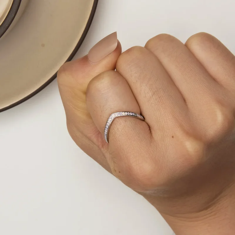 (imagine pentru) Inel stil Pandora cu forma de os dorință roz - SCR945-PK - Vizualizare 6