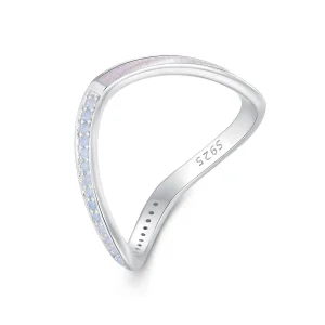 (imagine pentru) Inel stil Pandora cu forma de os dorință roz - SCR945-PK