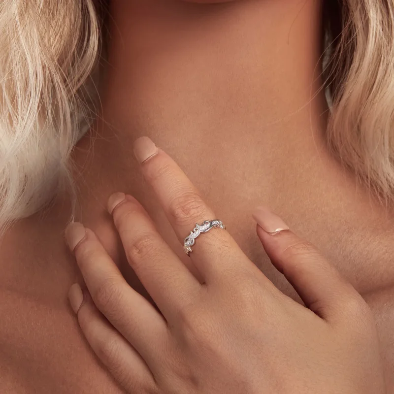 (imagine pentru) Inel stil Pandora cu model de vie - BSR489 - Vizualizare 4