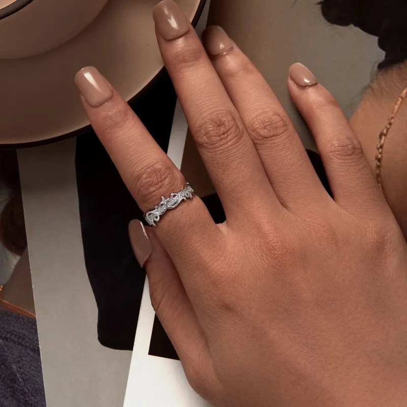 (imagine pentru) Inel stil Pandora cu model de vie - BSR489 - Vizualizare 5