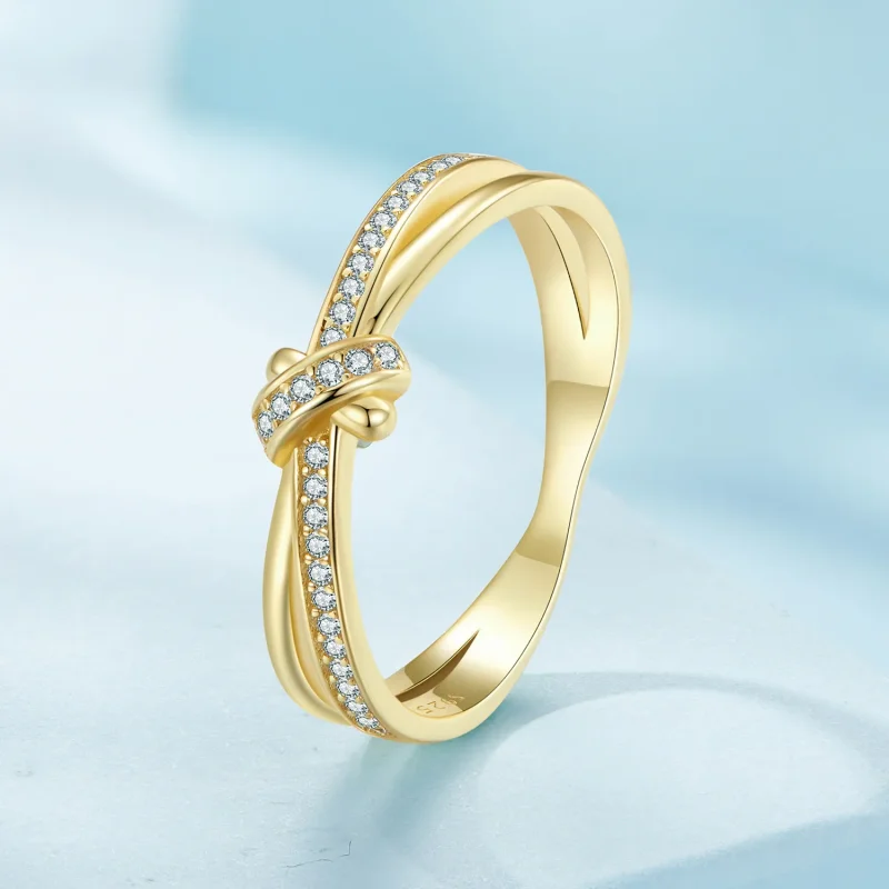 (imagine pentru) Inel stil Pandora cu nod aurit - SCR896-B - Vizualizare 2