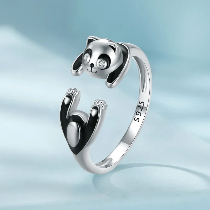 (imagine pentru) Inel stil Pandora cu panda - SCR969-E - Vizualizare 2
