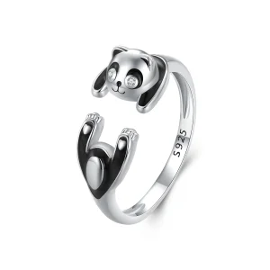 (imagine pentru) Inel stil Pandora cu panda - SCR969-E