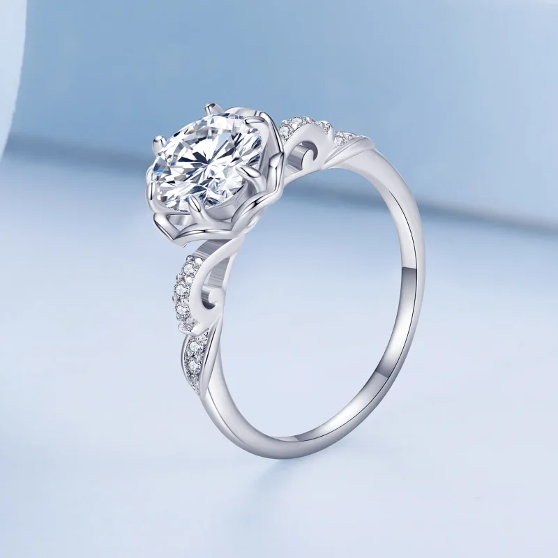 (imagine pentru) Inel stil Pandora cu roz romantic - BSR387 - Vizualizare 2