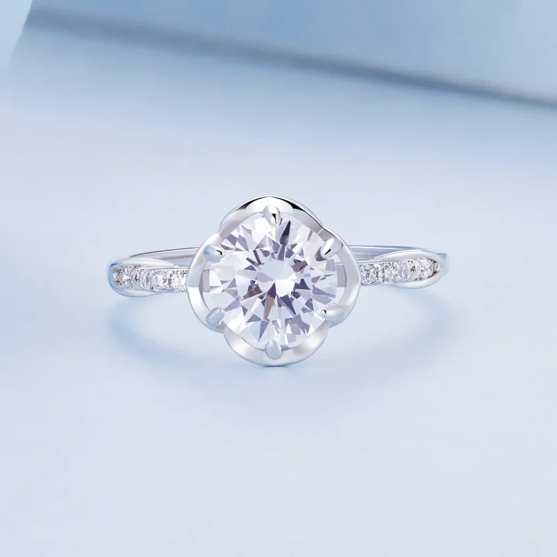 (imagine pentru) Inel stil Pandora cu roz romantic - BSR387 - Vizualizare 4