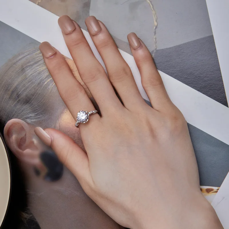 (imagine pentru) Inel stil Pandora cu roz romantic - BSR387 - Vizualizare 6