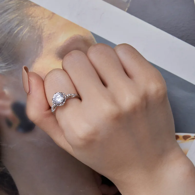 (imagine pentru) Inel stil Pandora cu roz romantic - BSR387 - Vizualizare 7