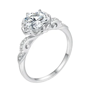 (imagine pentru) Inel stil Pandora cu roz romantic - BSR387