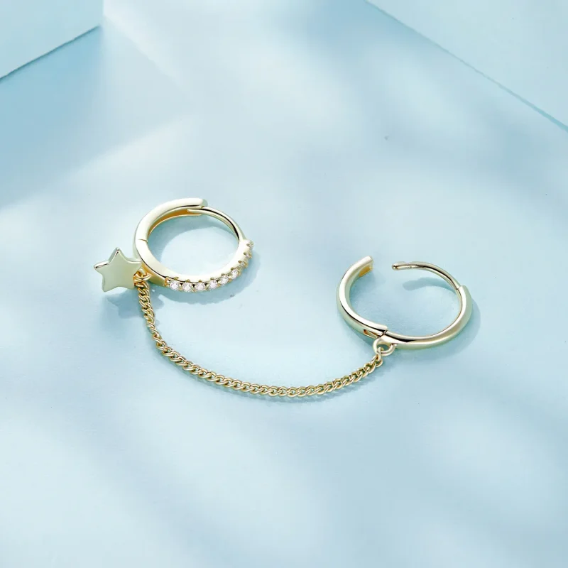 (imagine pentru) Lanțul de siguranță Astropath Golden în stil Pandora - SCE914-B - Vizualizare 4