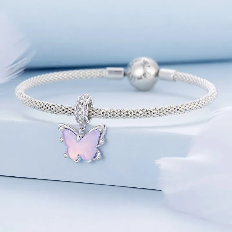 (imagine pentru) Pandantiv cu fluture dantelat în stil Pandora - BSC925 - Vizualizare 3