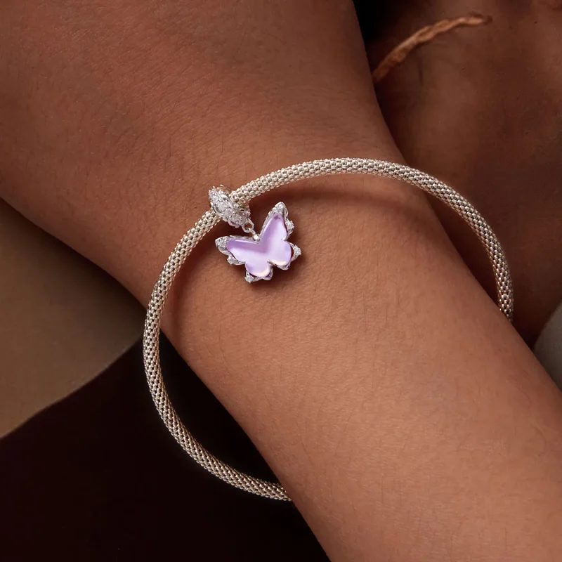 (imagine pentru) Pandantiv cu fluture dantelat în stil Pandora - BSC925 - Vizualizare 6
