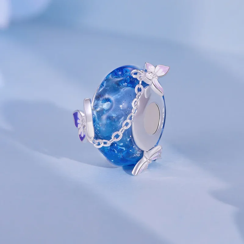 (imagine pentru) Pandantiv cu franjuri în stil Pandora, model fluture - SCC2461 - Vizualizare 2