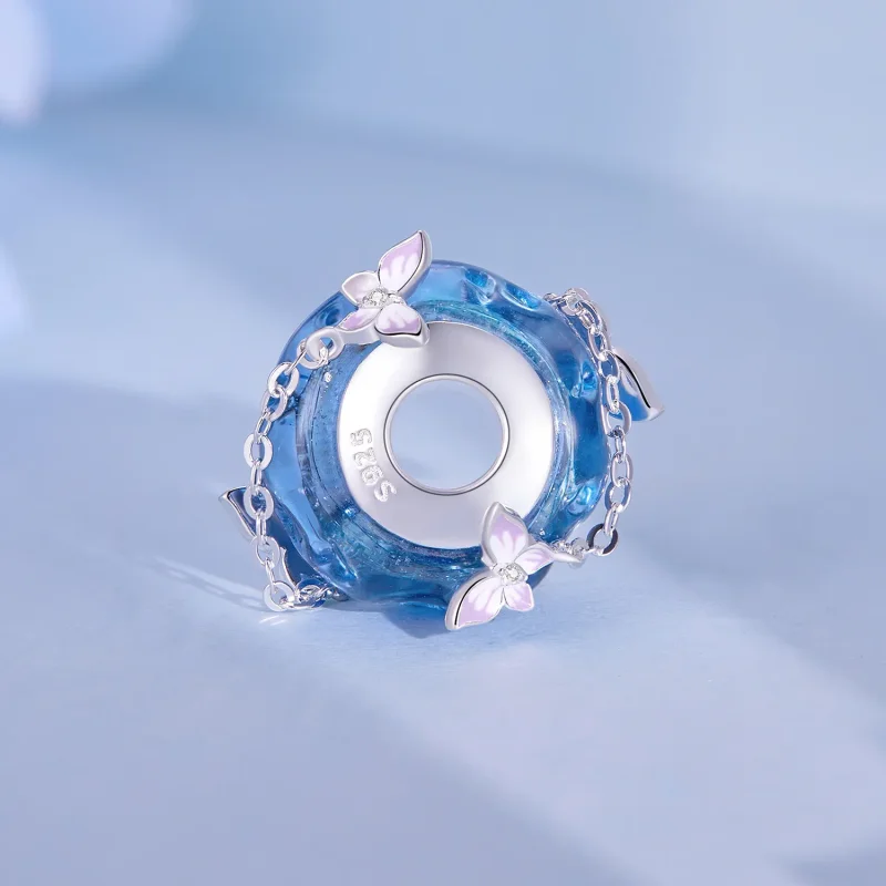 (imagine pentru) Pandantiv cu franjuri în stil Pandora, model fluture - SCC2461 - Vizualizare 3