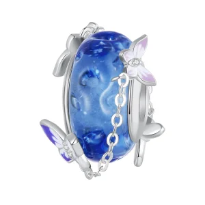 (imagine pentru) Pandantiv cu franjuri în stil Pandora, model fluture - SCC2461