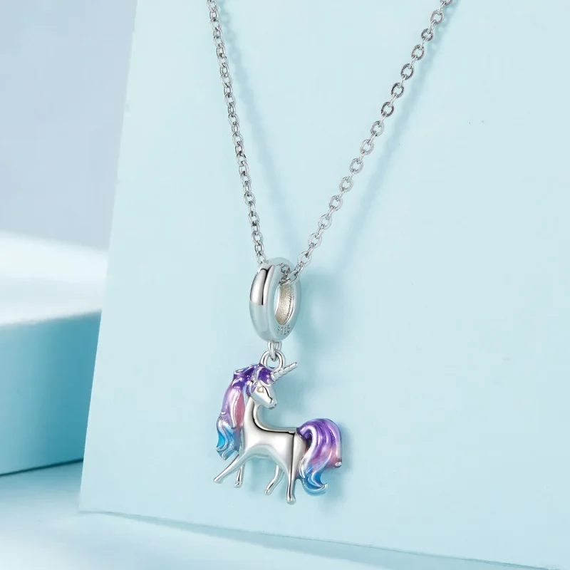 (imagine pentru) Pandantiv de tip Pandora cu unicorn - SCC2621 - Vizualizare 2