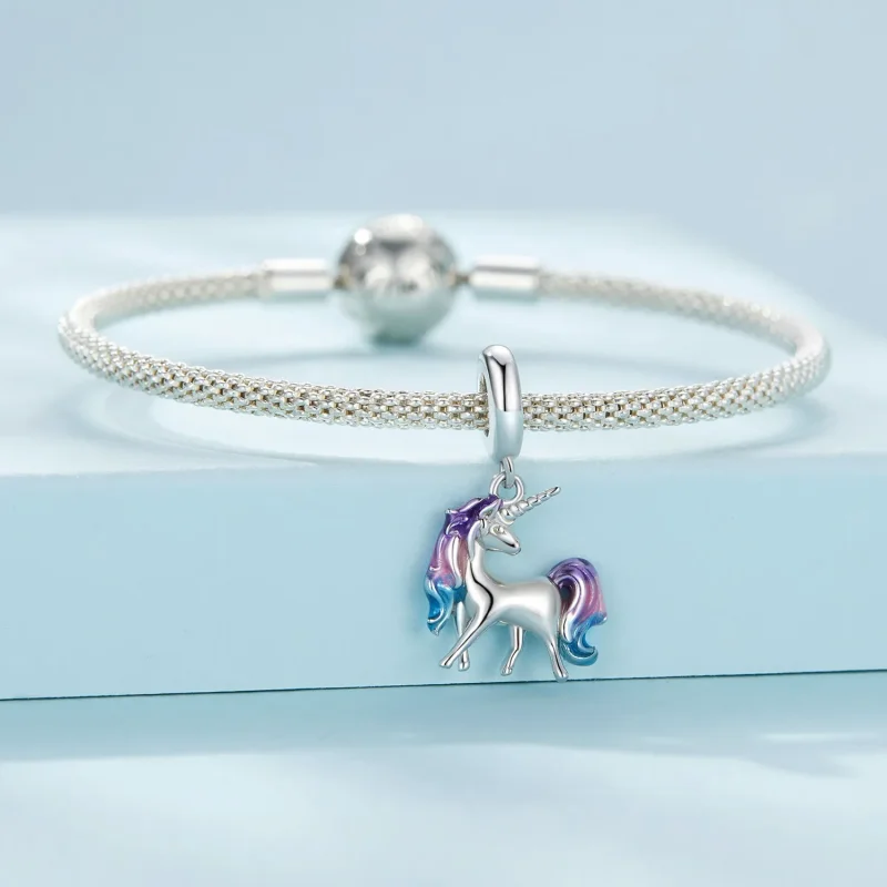 (imagine pentru) Pandantiv de tip Pandora cu unicorn - SCC2621 - Vizualizare 3