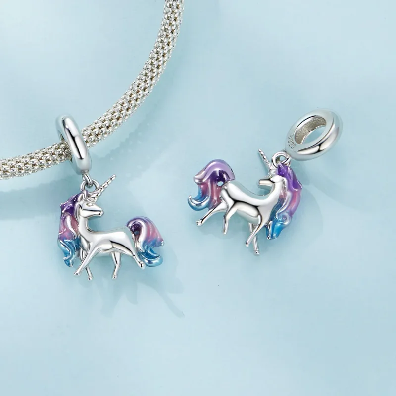 (imagine pentru) Pandantiv de tip Pandora cu unicorn - SCC2621 - Vizualizare 4