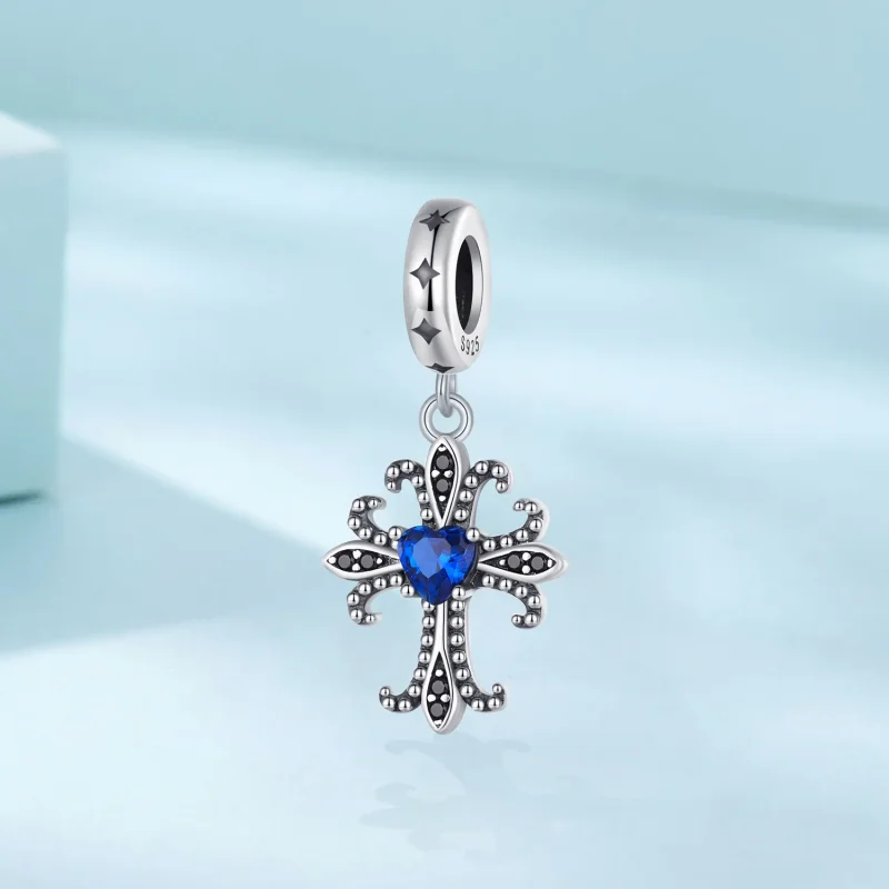 (imagine pentru) Pandantiv Retro în stil Pandora cu dangle în formă de cruce - SCC2643 - Vizualizare 2