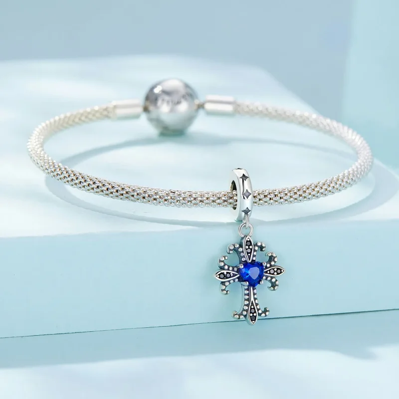 (imagine pentru) Pandantiv Retro în stil Pandora cu dangle în formă de cruce - SCC2643 - Vizualizare 3