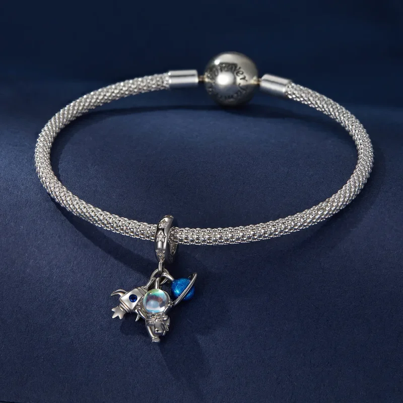 (imagine pentru) Pandantiv stil Pandora Astronaut Dangle - BSC791 - Vizualizare 2
