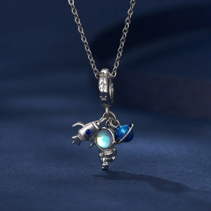 (imagine pentru) Pandantiv stil Pandora Astronaut Dangle - BSC791 - Vizualizare 3