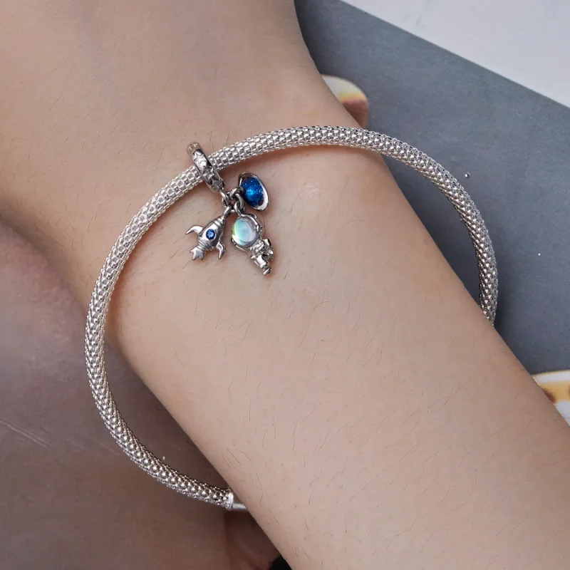 (imagine pentru) Pandantiv stil Pandora Astronaut Dangle - BSC791 - Vizualizare 5