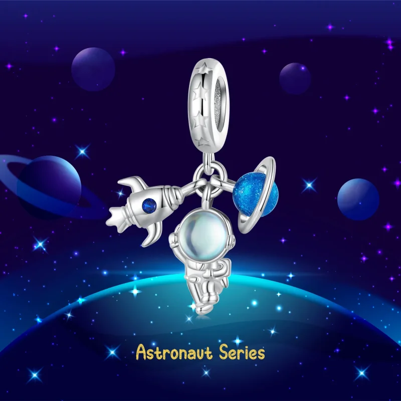 (imagine pentru) Pandantiv stil Pandora Astronaut Dangle - BSC791 - Vizualizare 6