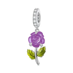 (imagine pentru) Pandantiv stil Pandora cu cristal, roz - BSC824-VT