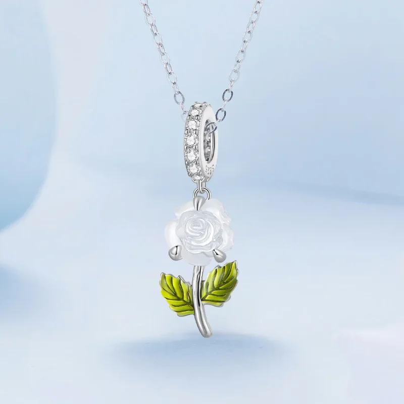 (imagine pentru) Pandantiv stil Pandora cu cristal roz - BSC824 - Vizualizare 2